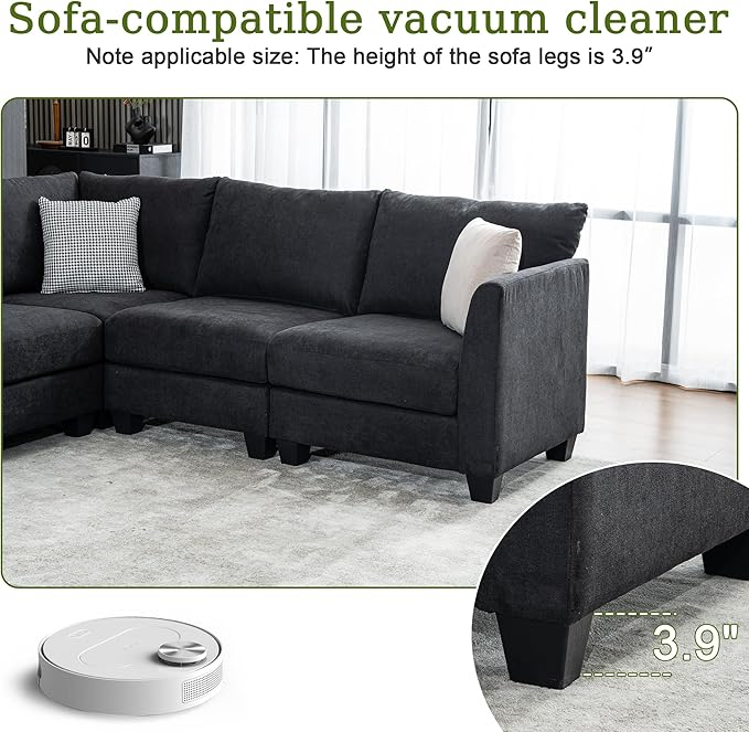 150.4" Large Sectional Couches for Living Room, 8 Seater L Shaped Modular