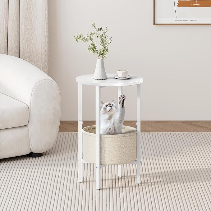 Vagusicc Round Side Table End Table