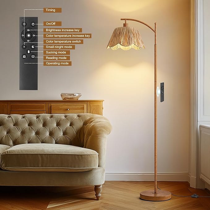 Oneach Boho Floor Lamp for Living Room