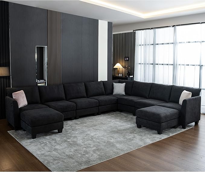 150.4" Large Sectional Couches for Living Room, 8 Seater L Shaped Modular