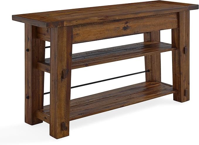 Durango 54-Inch Farmhouse-Industrial Style Wood Console Table