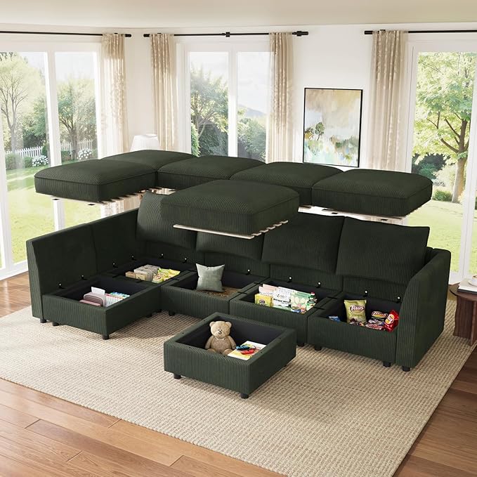HONBAY Modular Sectional Sofa L Shaped Sectional Couch