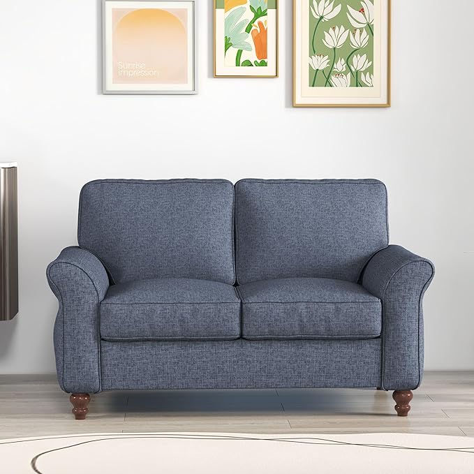 Bonzy Home 57" Loveseat Sofa, 2 Seater Comfy Love Seat Sofa
