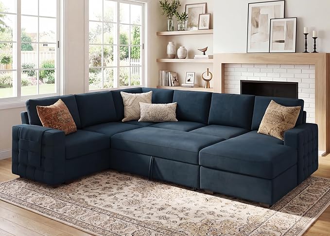 HONBAY Sectional Sleeper Sofa