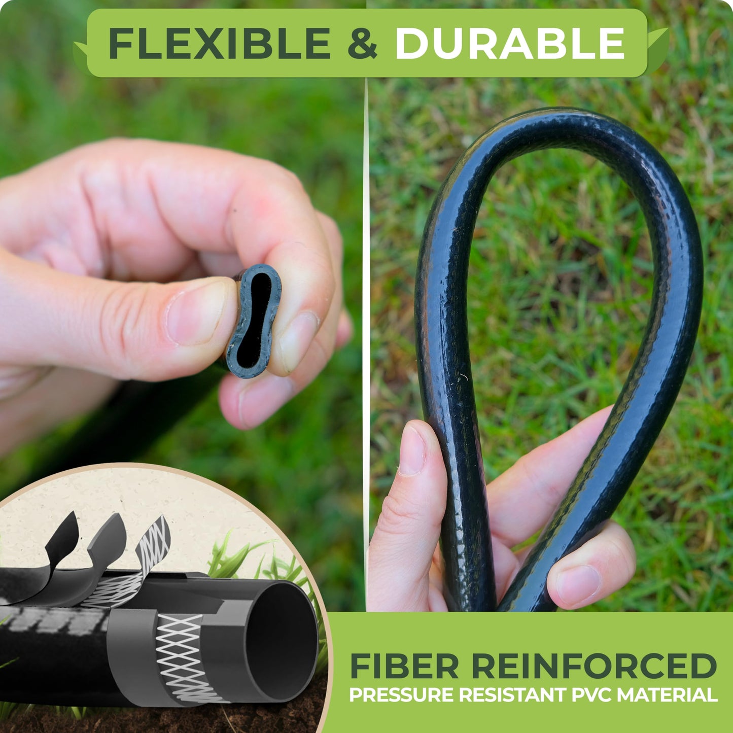 Carpathen 50 FT 1/2 Irrigation Tubing Mainline - Flexible Drip Irrigation Tubing Perfect for Push-To-Connect Garden Irrigation System, or as Blank Distribution Hose for Any Gardening Project