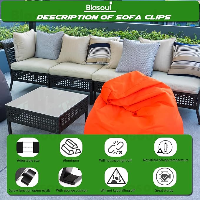 Blasoul Universal Heavy-Duty Outdoor Furniture Clips