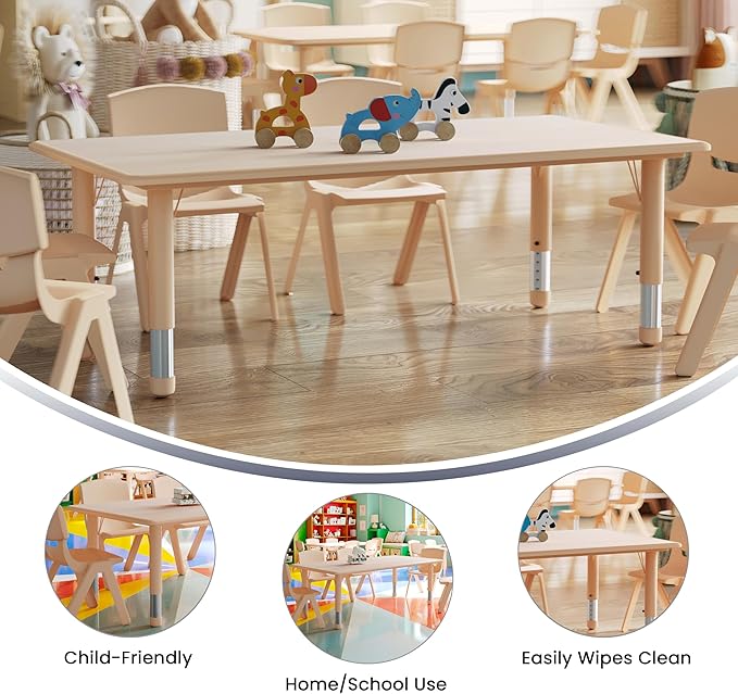 Flash Furniture Wren Adjustable Classroom Activity Table