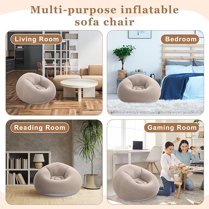 Realspring 6 9 12 Pcs Inflatable Bean Bag Chairs