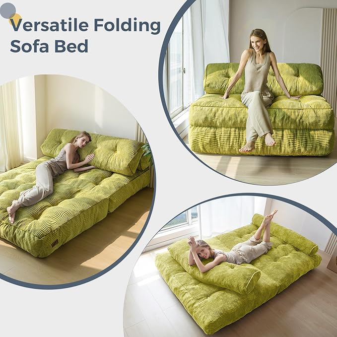 MAXYOYO Folding Sofa Bed, Convertible Sleeper Chair
