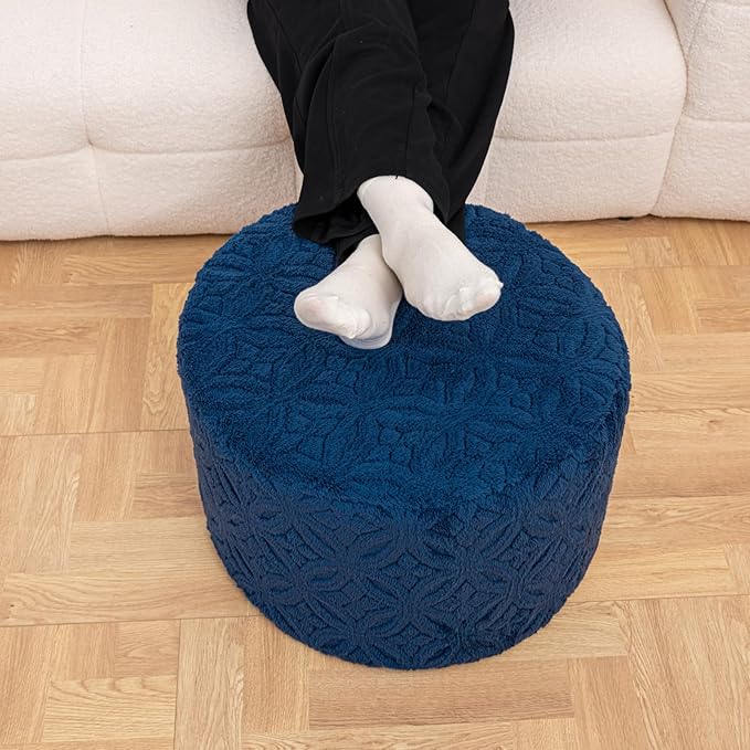 Plush Multi-Functional Ottoman Pouf – Ergonomic Ottoman Foot Rest