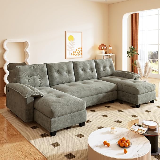 104.7" U-Shaped Sleeper Sofa