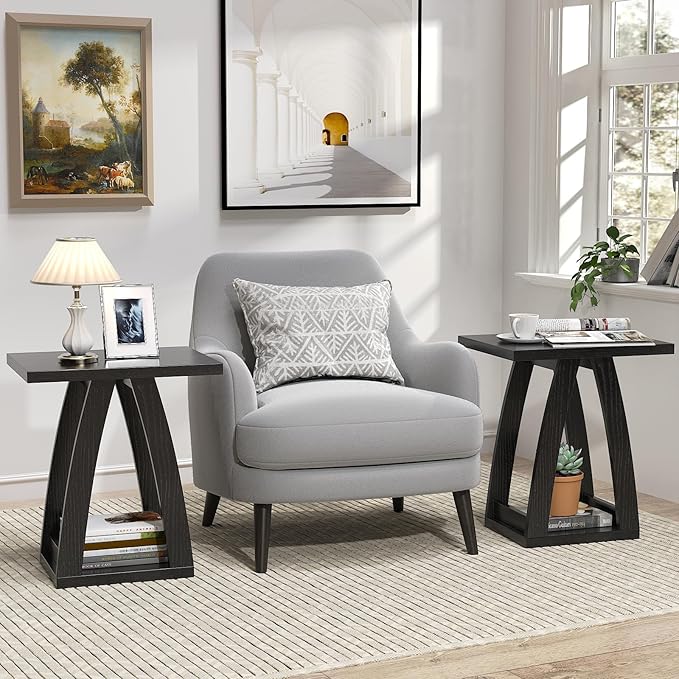 FROMJBEST End Tables Living Room, Side Table Beside Sofa, Nightstand