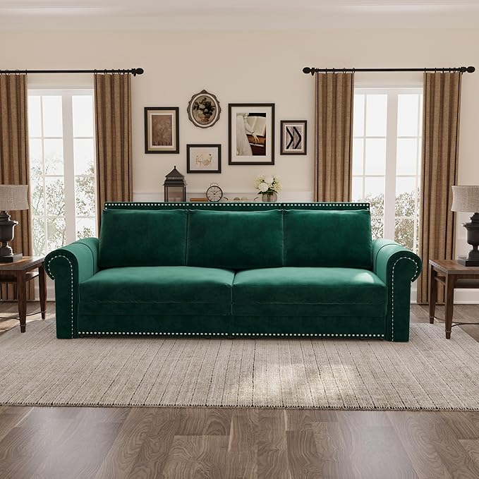 3 in 1 Convertible Sleeper Sofa Bed, 93.7" King Size Sofa Sleeper