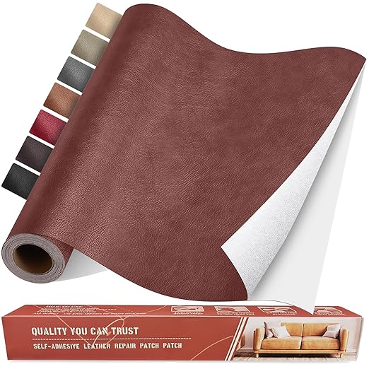 Self Adhesive Leather Repair Patch Kit, 31.4 in x 16 in Large Vinyl Leather