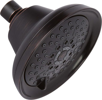 Aqua Elegante Massage Shower Head With Mist - High Pressure Boosting, Adjustable Massaging Rainfall Showerhead For Low Flow Showers With Water Saving Nozzles - 1.8 GPM - Oil-Rubbed Bronze