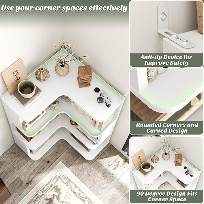 Armocity Corner Book Shelf