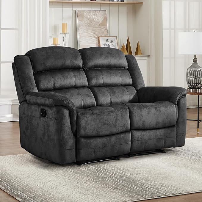 EBELLO Loveseat Recliner Sofa for Living Room, Extra Wide Modern Overstuffed 2