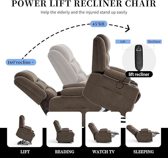 Power Lift Chair Recliners for Elderly