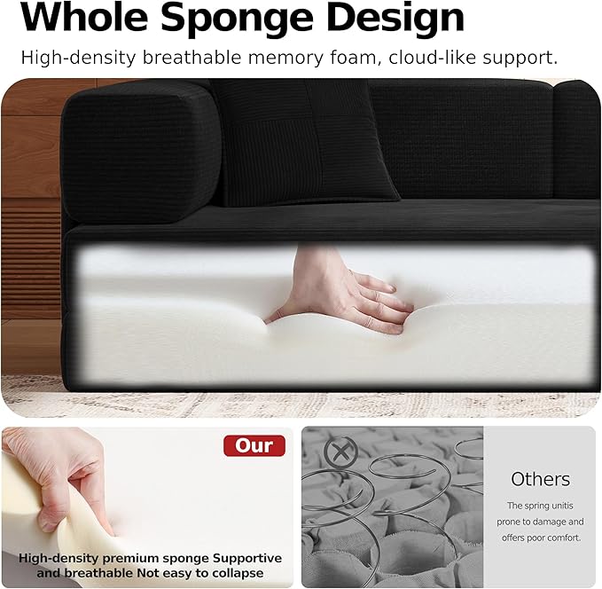MoonSpeak 78.8''Sleeper Couch Bed