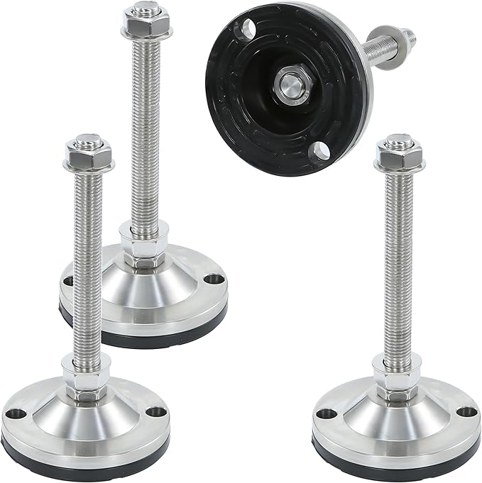 Heavy Duty 5000 lb Capacity Stainless Steel Adjustable Leveling Feet