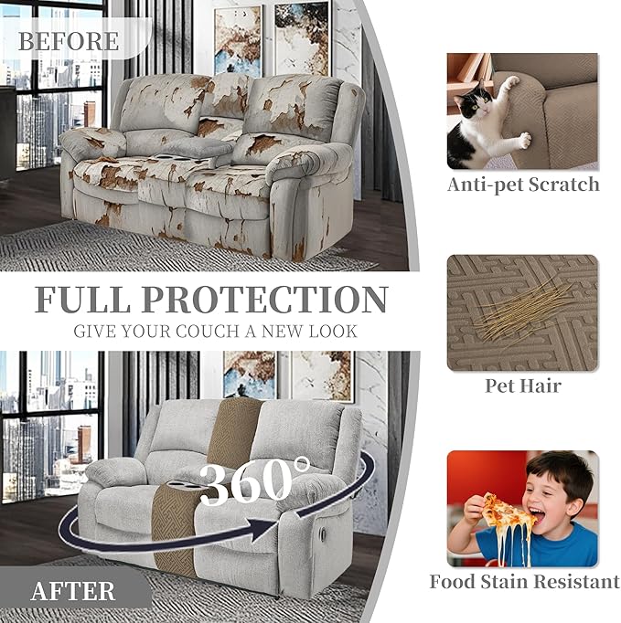 100% Waterproof Sectional Recliner Couch Covers