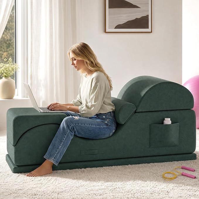 Convertible Yoga Chair for Adults, Ergonomic Foam Lounge