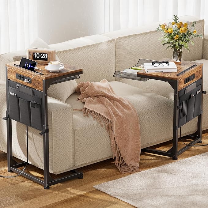 Simple Trending Side Table, C Shaped End Table