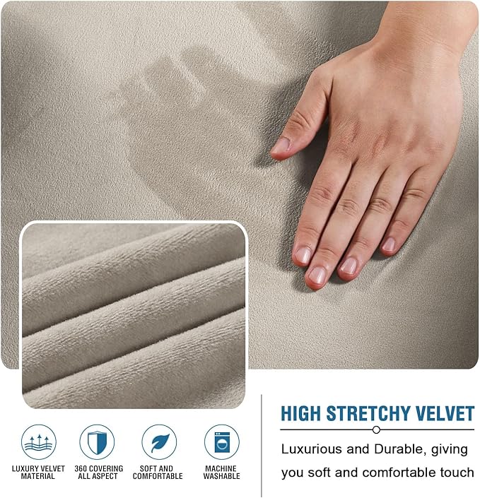H.VERSAILTEX Real Velvet Futon Cover Armless Sofa Covers Sofa Bed Covers