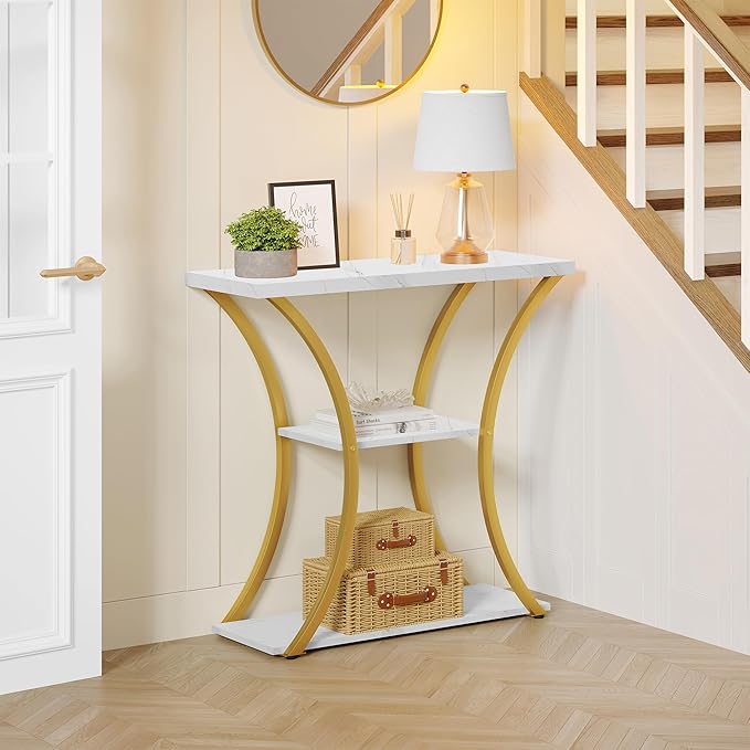 Hoctieon 3 Tier Console Table