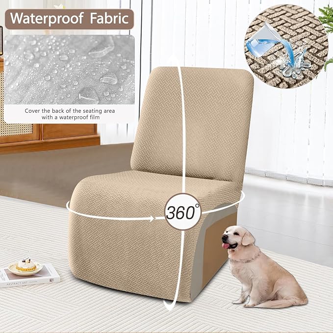 ALIECOM 100% Waterproof Recliner Sectional Couch Covers L Shape Stretch Corner