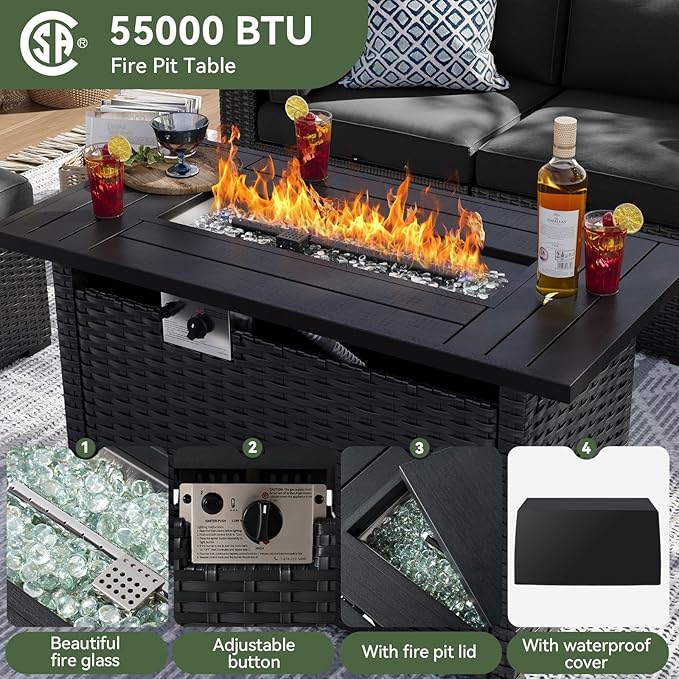 Aoxun 15 Piece Patio Furniture Set