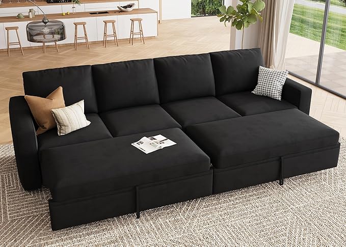 HONBAY Modular Sectional Sleeper Sofa Bed,