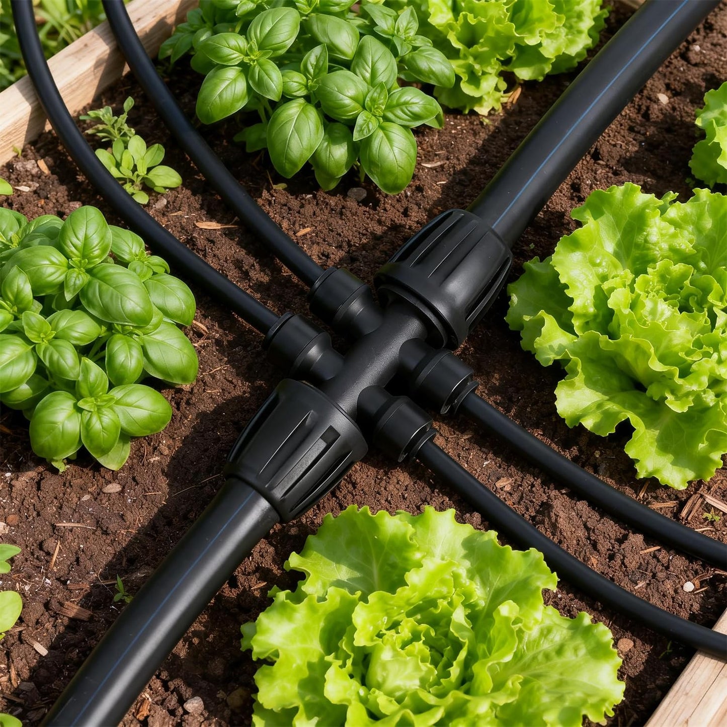 Copadri 6 Pcs Barbed Tee 1/2 Inch To 1/4 Inch Irrigation Tubing Fittings, 1/2 Inch(1/2" ID x 0.65" OD) To 1/4 Inch Quick Connect Irrigation Adapter 16mm Hose Locked T Reducer To 1/4" Water Line