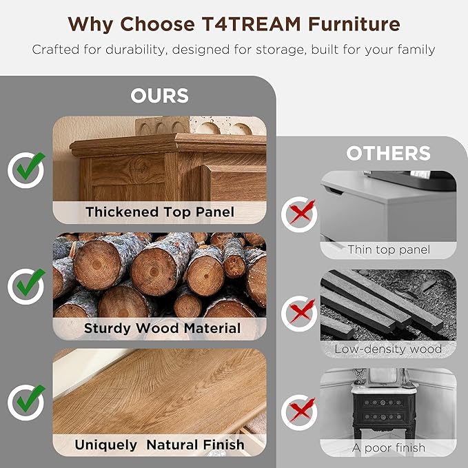 T4TREAM 48" Tall 6 Drawers Dresser Chests