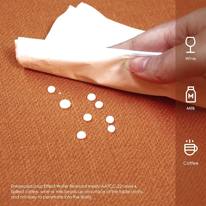 BALCONY & FALCON Rectangle Tablecloth Washable Wrinkle Resistant and Water
