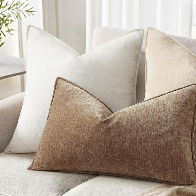 decorUhome Summer Couch Throw Pillow Covers 12x20 Set of 2, Decorative Soft