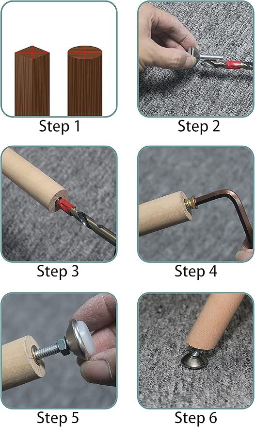 HUAYY Furniture Levelers Swivel Feet, Angle Height Adjustable, Heavy Duty