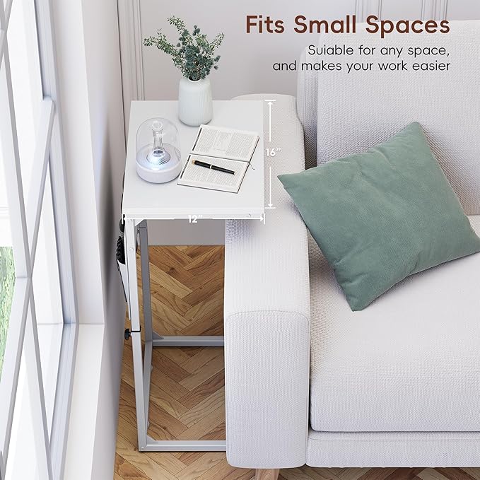 Vagusicc C Shaped End Table