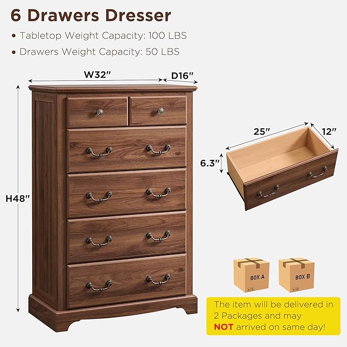 T4TREAM 48" Tall Drawers Dresser Chests