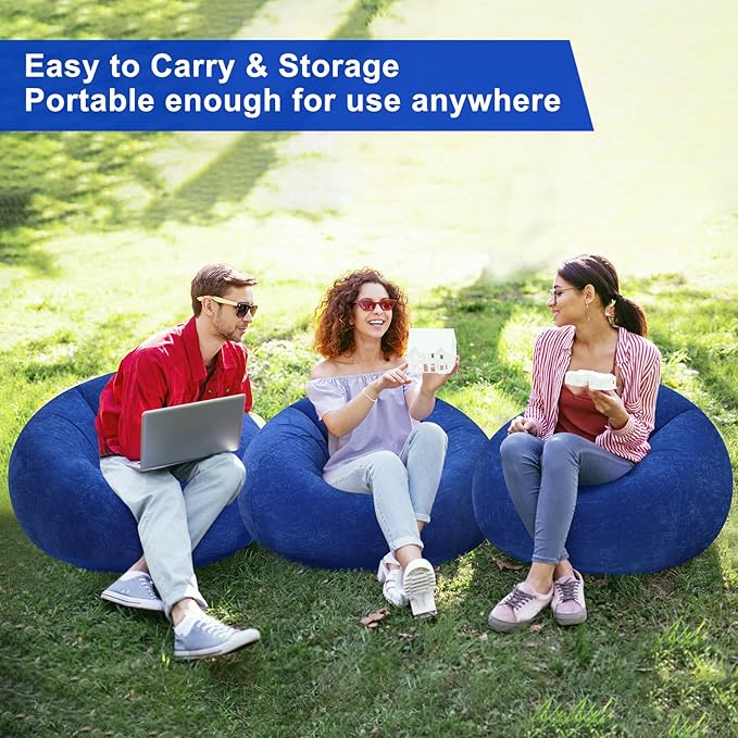 Realspring 6 9 12 Pcs Inflatable Bean Bag Chairs