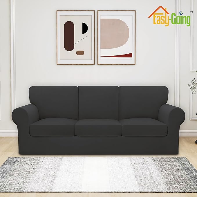 Easy-Going 7 Pieces Stretch Couch Cover Washable Sofa Cover Set