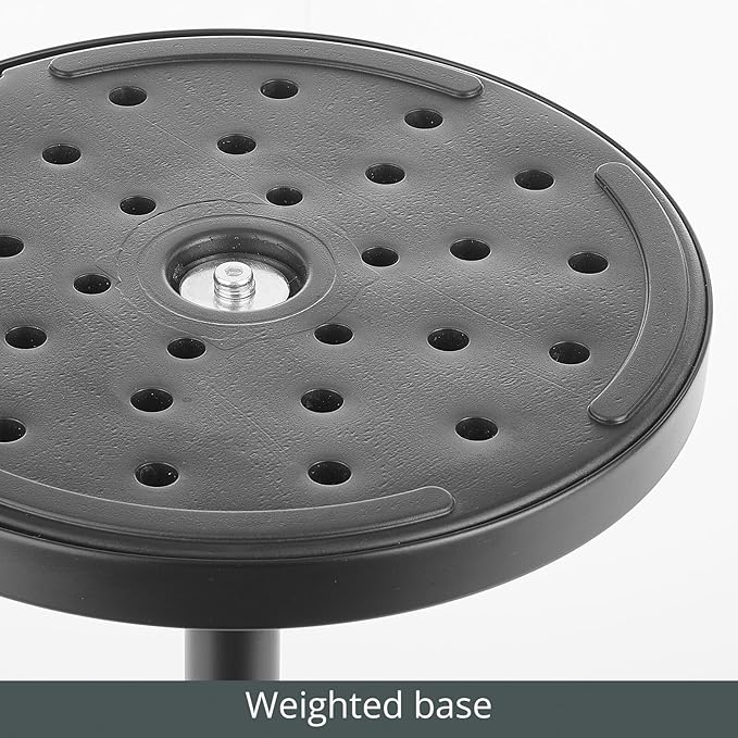 mDesign Glass Top Side/End Drink Table