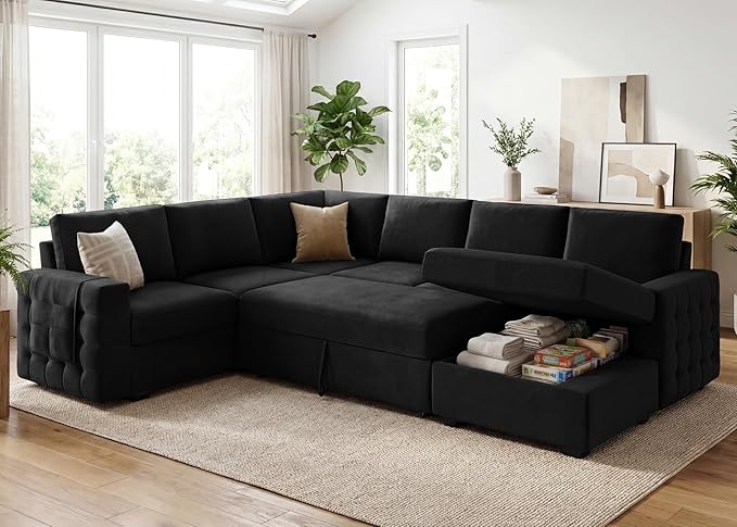 HONBAY Sectional Sleeper Sofa