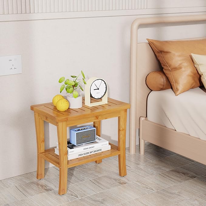 Large Bamboo Shower Bench Stool