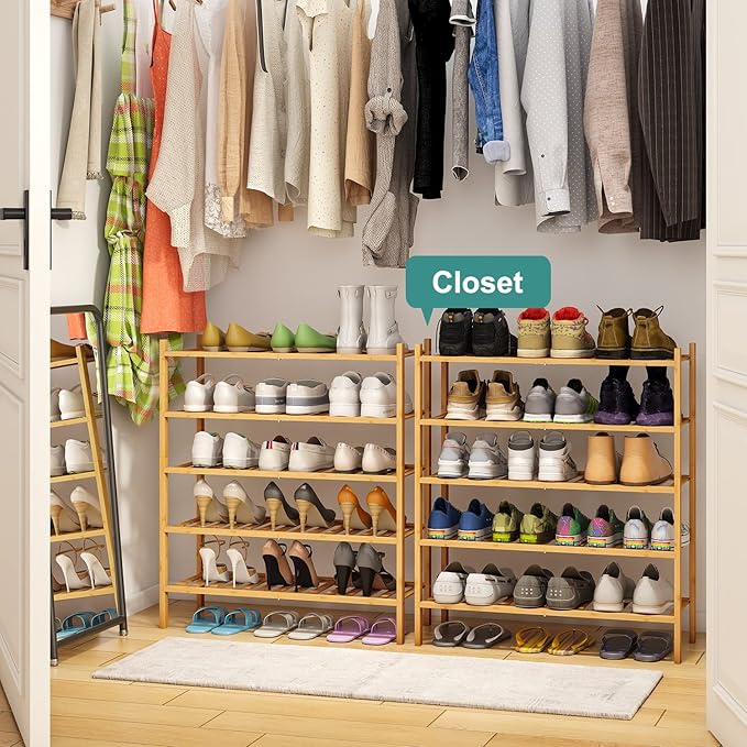 viewcare 5-Tier Bamboo Shoe Rack