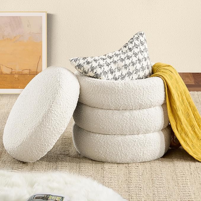 Busaurus Round Ottoman with Storage