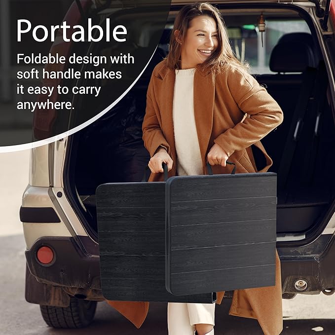 4 Feet Foldable Table Adjustable Height