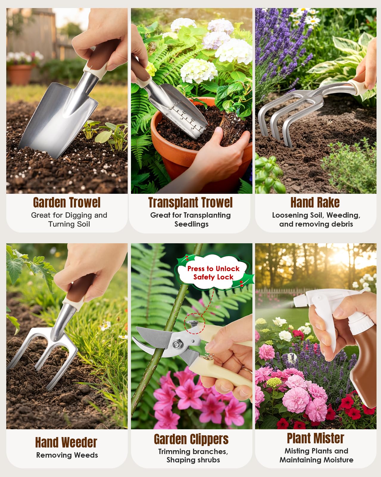 Leapio Gardening Gifts for Women Men, 12PCS Heavy Duty Garden Tools Set with Large Garden Bag and Gloves Pruning Shears, Unique Birthday Easter Gardening Gifts for Mom Dad Boyfriend Planting Lovers