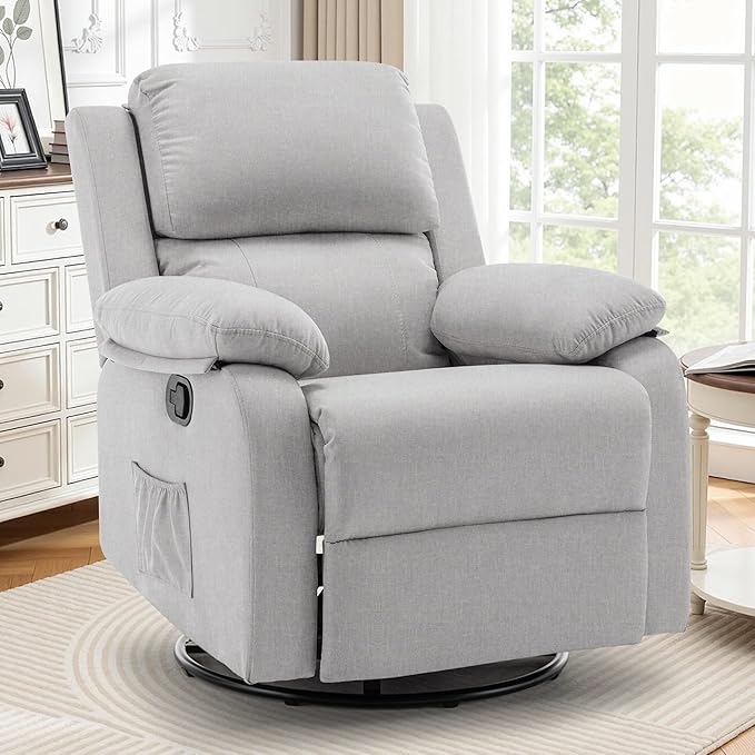 Korser Recliner Chair, 360 Swivel Rocker Chair