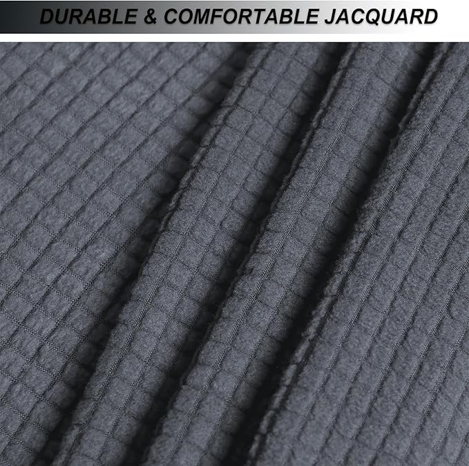 NeColorLife Stretch Ottoman Cover Square Soft Knitted Jacquard Washable Thick
